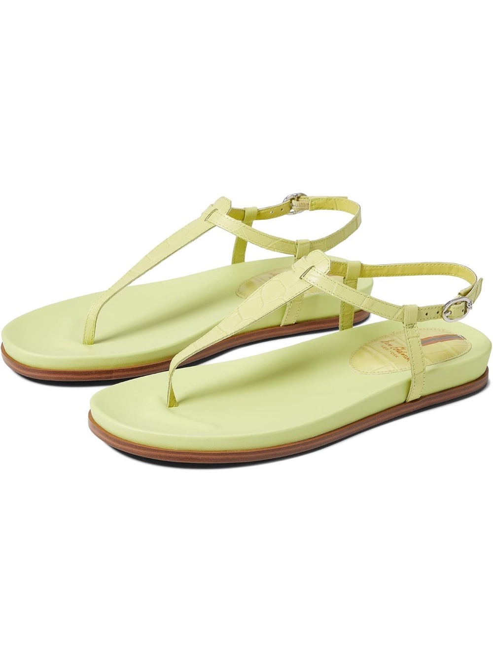 Sam Edelman Women’s Naomi Lime Green T-Strap Sandals